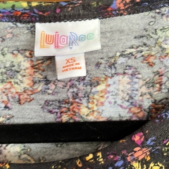 LULAROE Black Color Splash Julia Dress, Size X-Small, GUC. - Picture 3 of 7